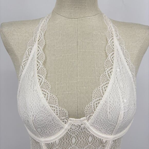 NWOT Out From Under Weekend In Marrakesh Halter Lace Ivory Corset, Small - Picture 5 of 9